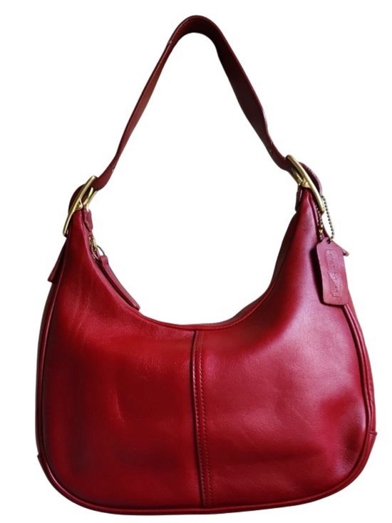 Coach Handbags - VINTAGE coach Legacy West Small Zoe Hobo Bag In Red leather style# 9342